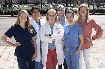 Abby Misdom Johnson, R.N., Garima Arora, M.D., Carrie Lenneman, M.D., Riem Hawi, M.D., Efstathia Andrikopoulou, M.D., and Courtney Estes, CRNP 