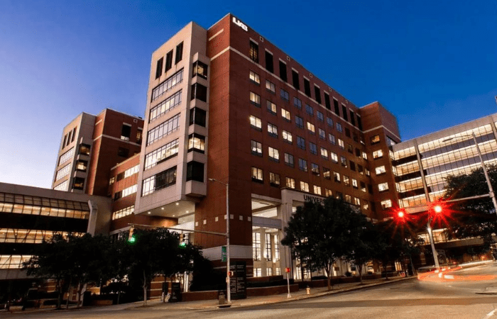 Exterior photo of UAB Hospital