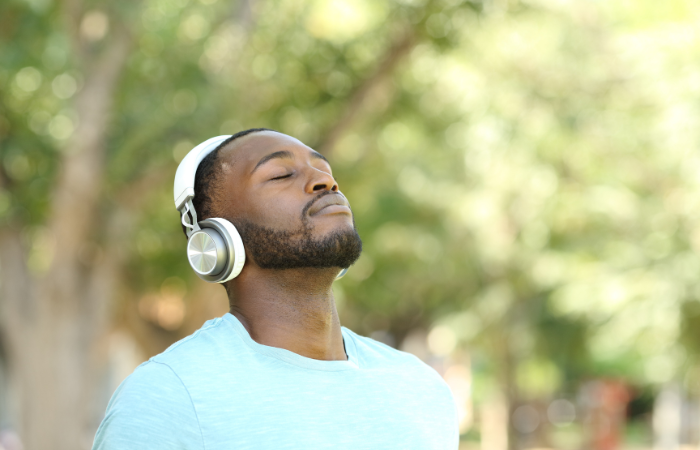 Man trying to relax