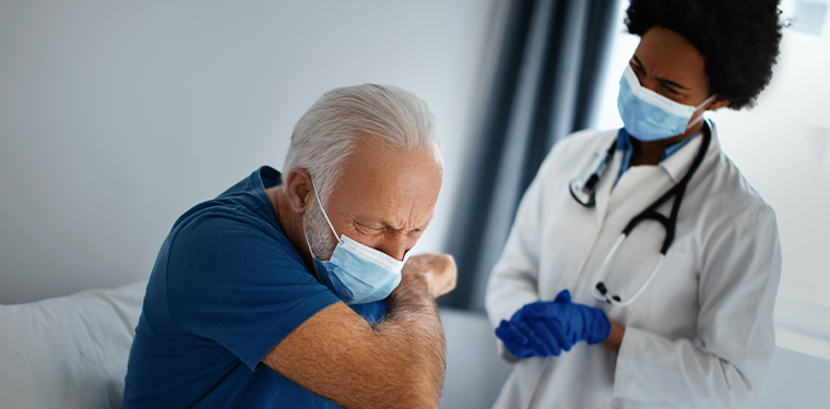 Patient receiving a house call