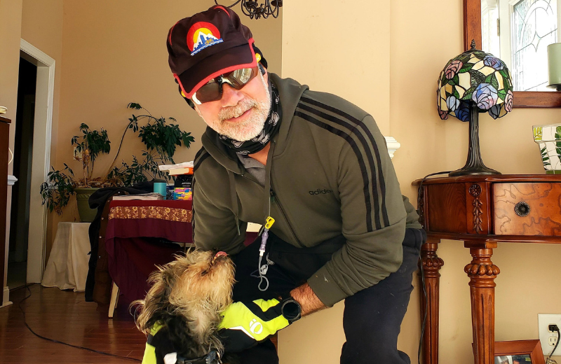 Patrick McCrocklin with dog