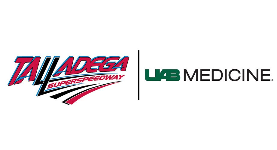 Talladega Superspeedway logo alongside UAB Medicine logo